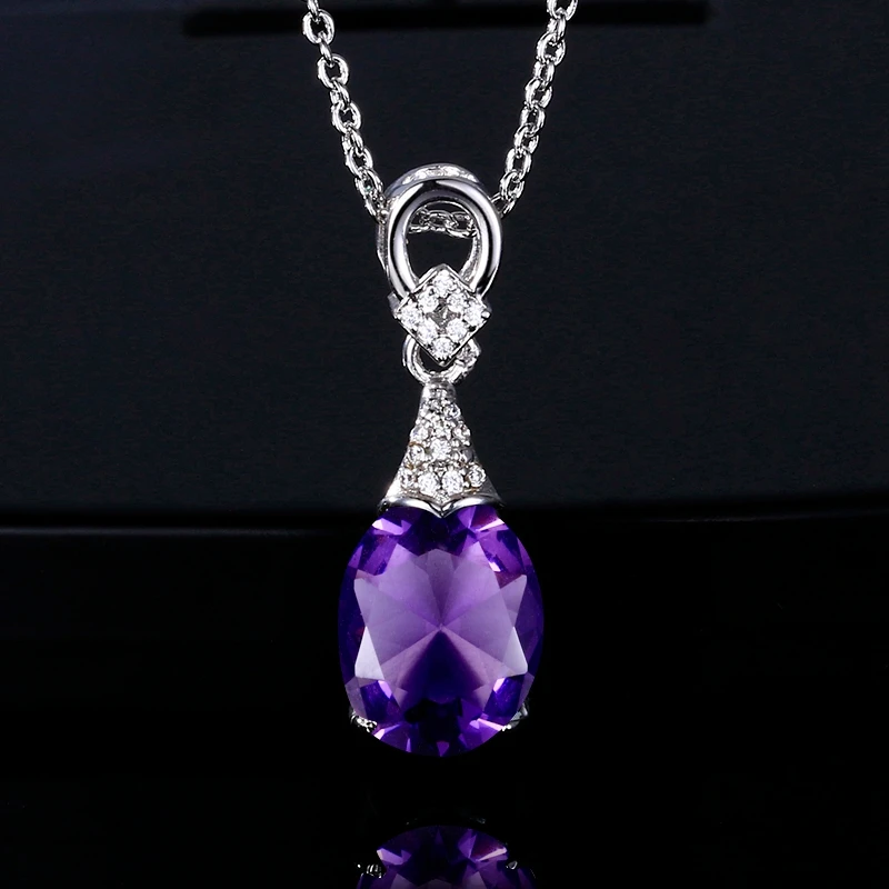 Colorful Jewelry Necklaces New Fashion Gemstone Pendant Necklace For Women Wholesale Wedding Anniversay Party Gifts - 4