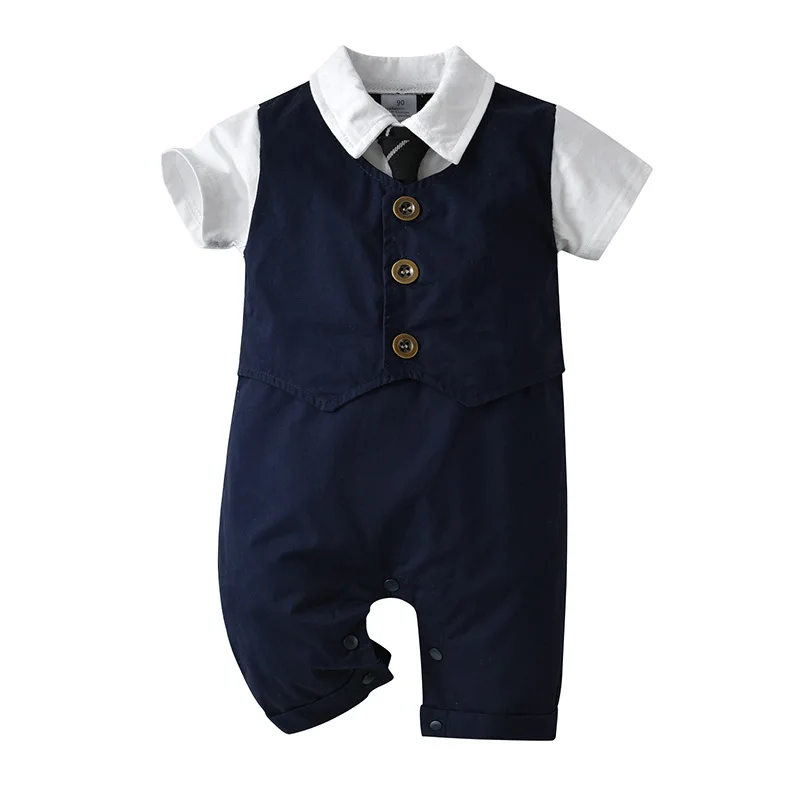 

New 2023 Bay Costume Spring Summer Baby Boy Clothes New Born Gentle Jumpsuit Bebes Romper Newborn Bodysuits Outfits 3-12 Months