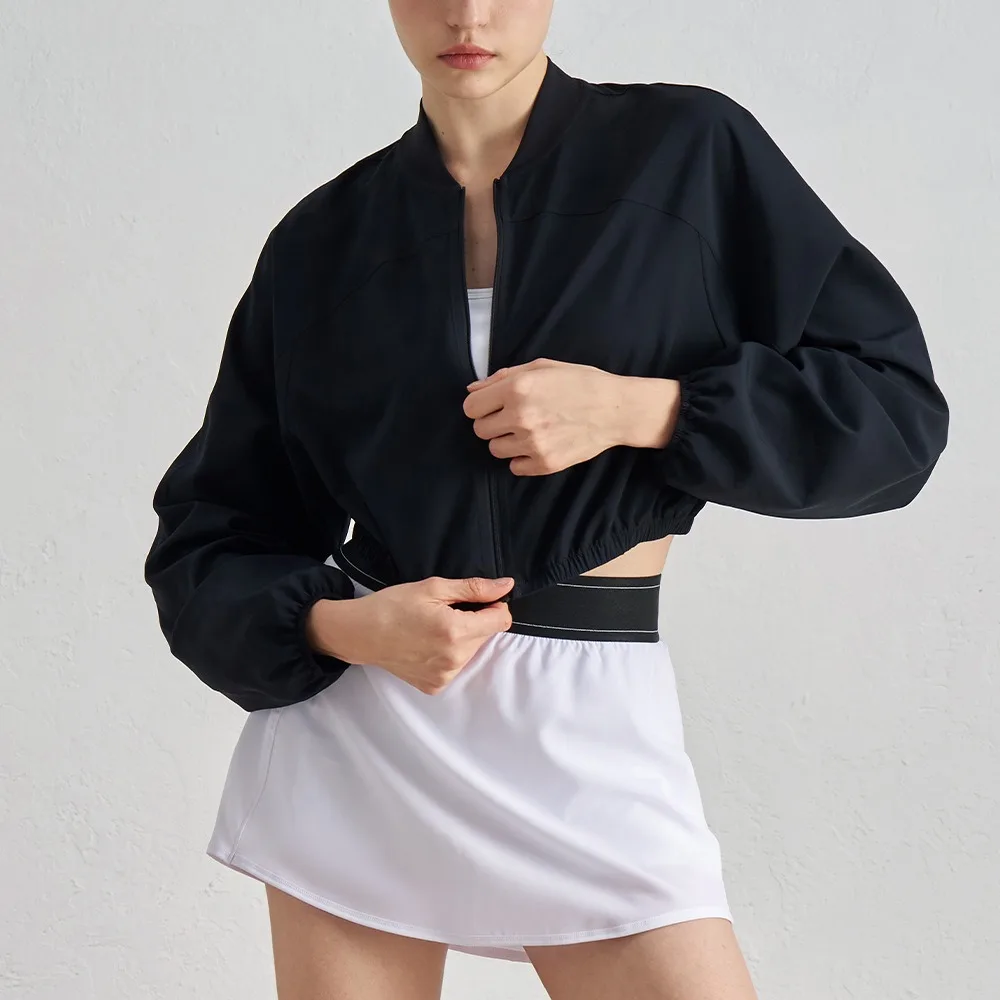 Women's Sports Tennis Jackets With Zipper Sun-Proof Cool Casual Baseball Clothing Quick-Dry Sweatshirt Long Sleeve Fitness Coat