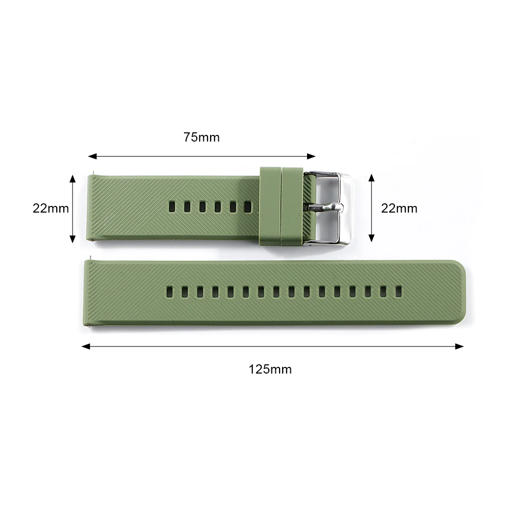 Versatile Silicone Quick Release Watch Strap - Soft Rubber Bracelet, 18-20mm