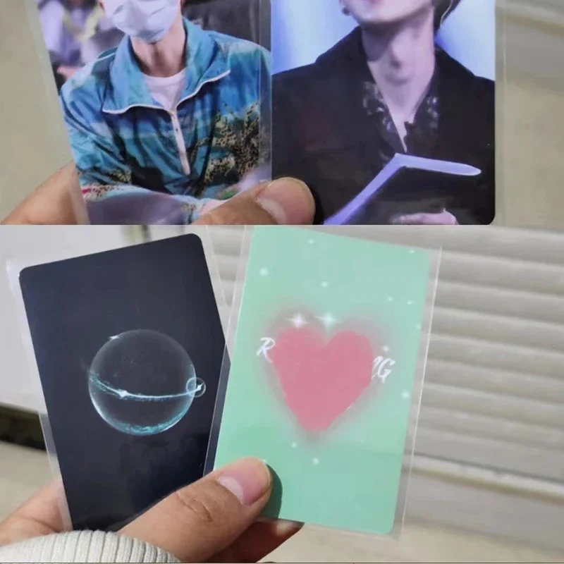 50pcs Kpop Card Sleeves Holder Clear 3 Inch Photocard Holographic Protector Film Album Binder Game Card Holder Korea Stationery images - 6