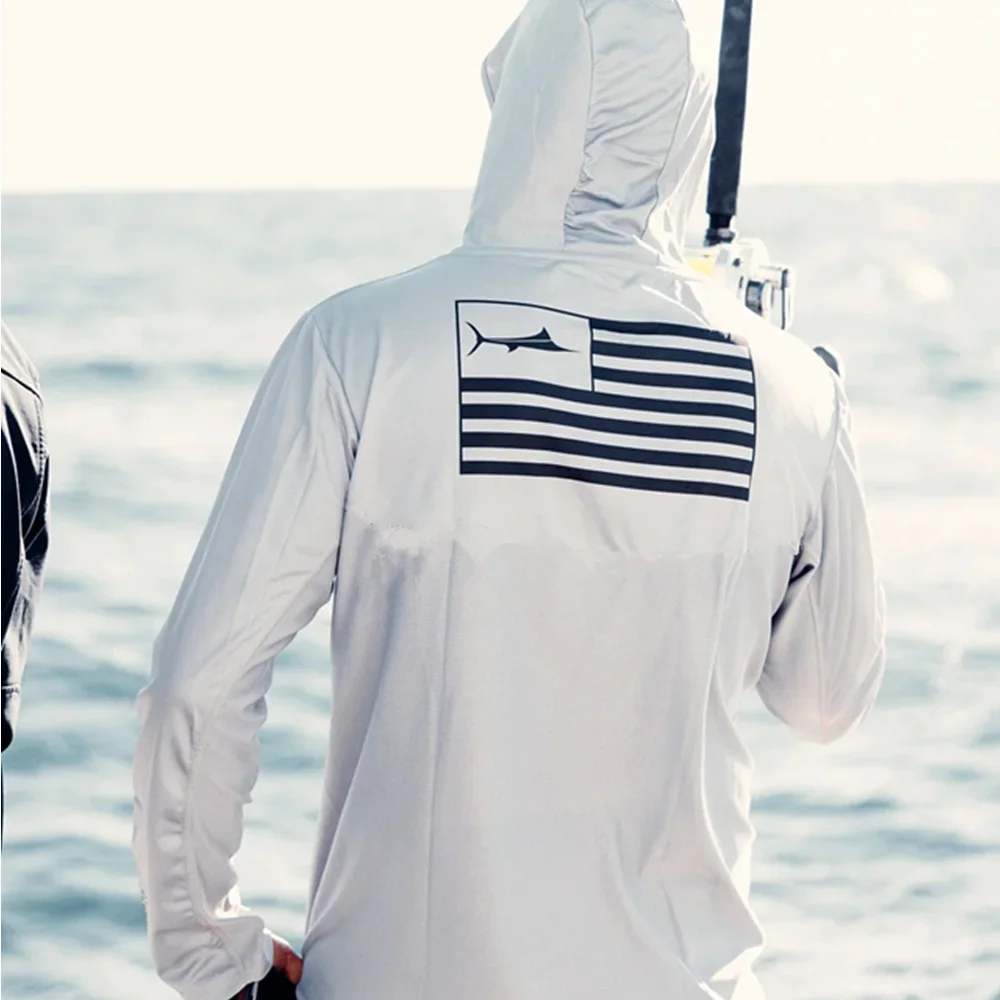 Bill Fish Gear Mens Long Sleeve Fishing Hoodie Camo Shirts Fishing Performance Apparel