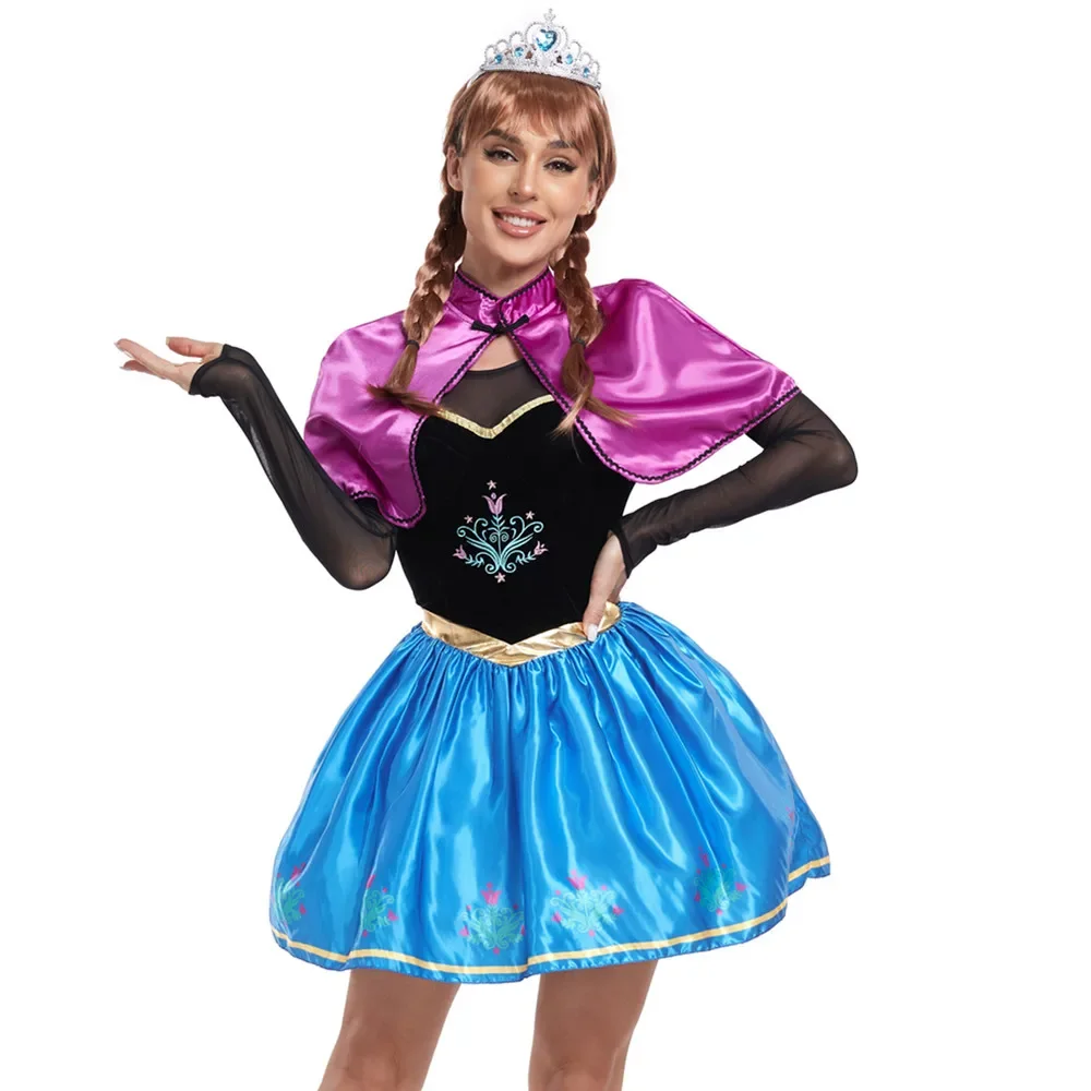 Women's Sexy Frozen Elsa Anna Princess Cosplay Costume Carnival ...