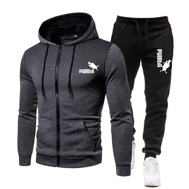 2023 Sports Printed Hoodie Set Men's Luxury Wool Zipper Casual Designer Sportswear Set Clothing 2023 New