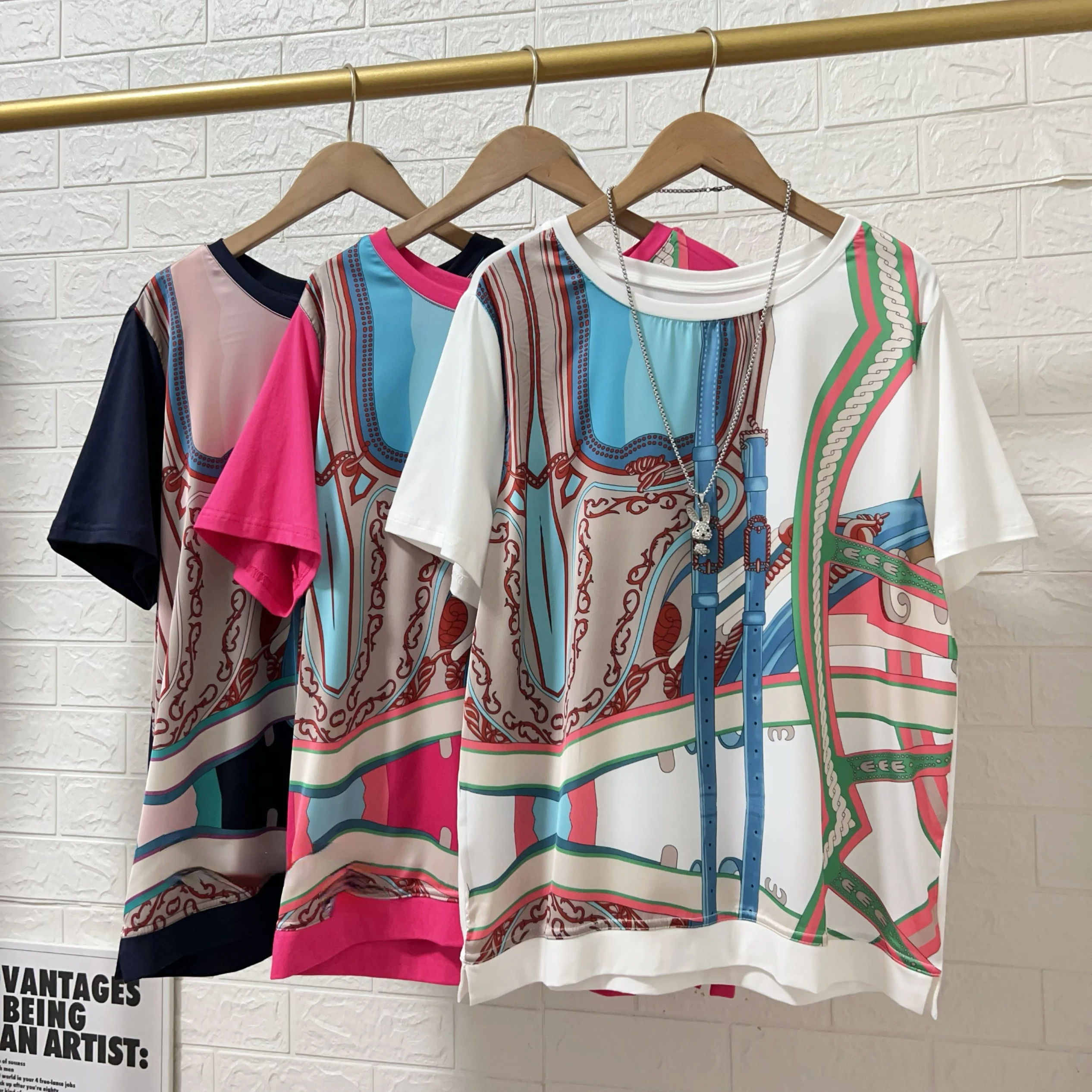 

casual lady printed t shirts women summer short sleeve tees