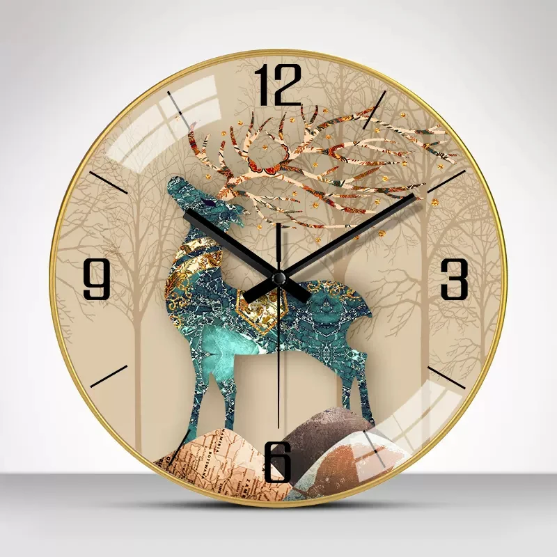 Super Quiet Household Hanging Clock Living Room Light Luxury Bedroom Personality Art Creative