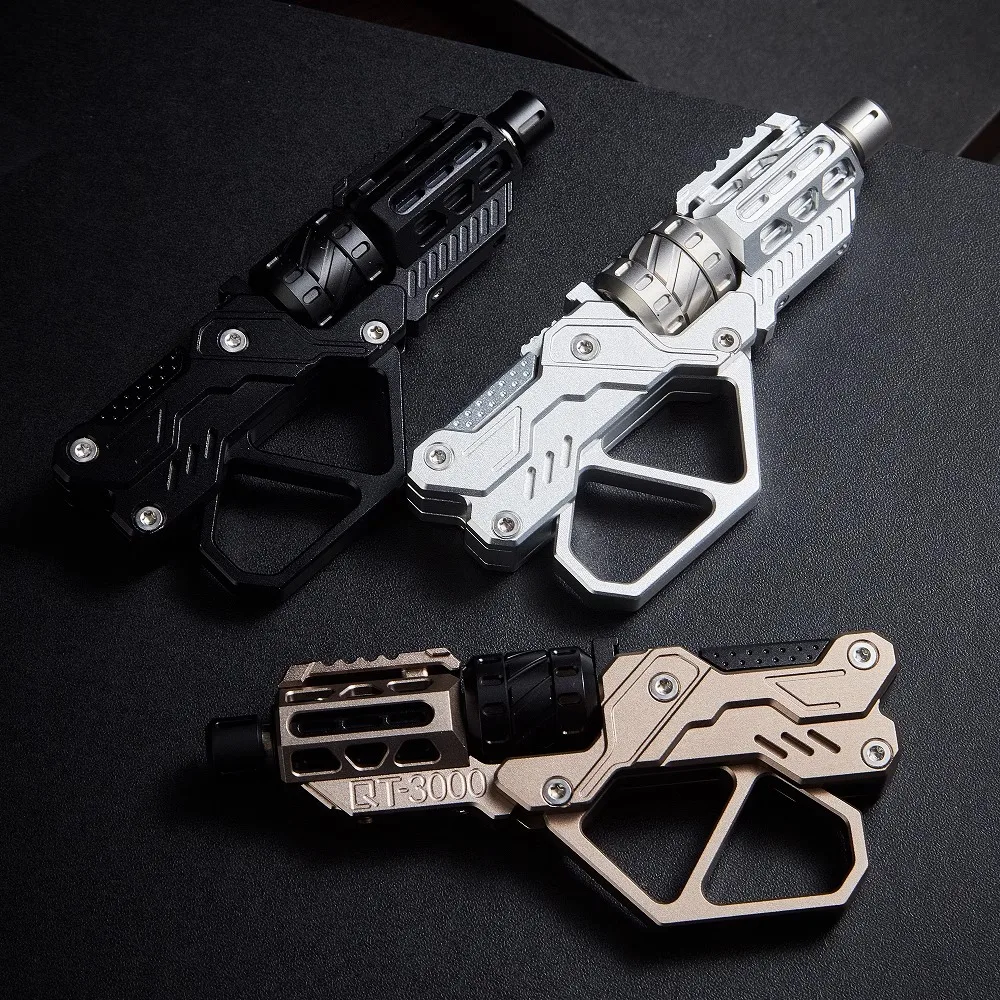 QT-3000 Metal EDC Fidget Spinner Revolver Flip Push Slider Gun