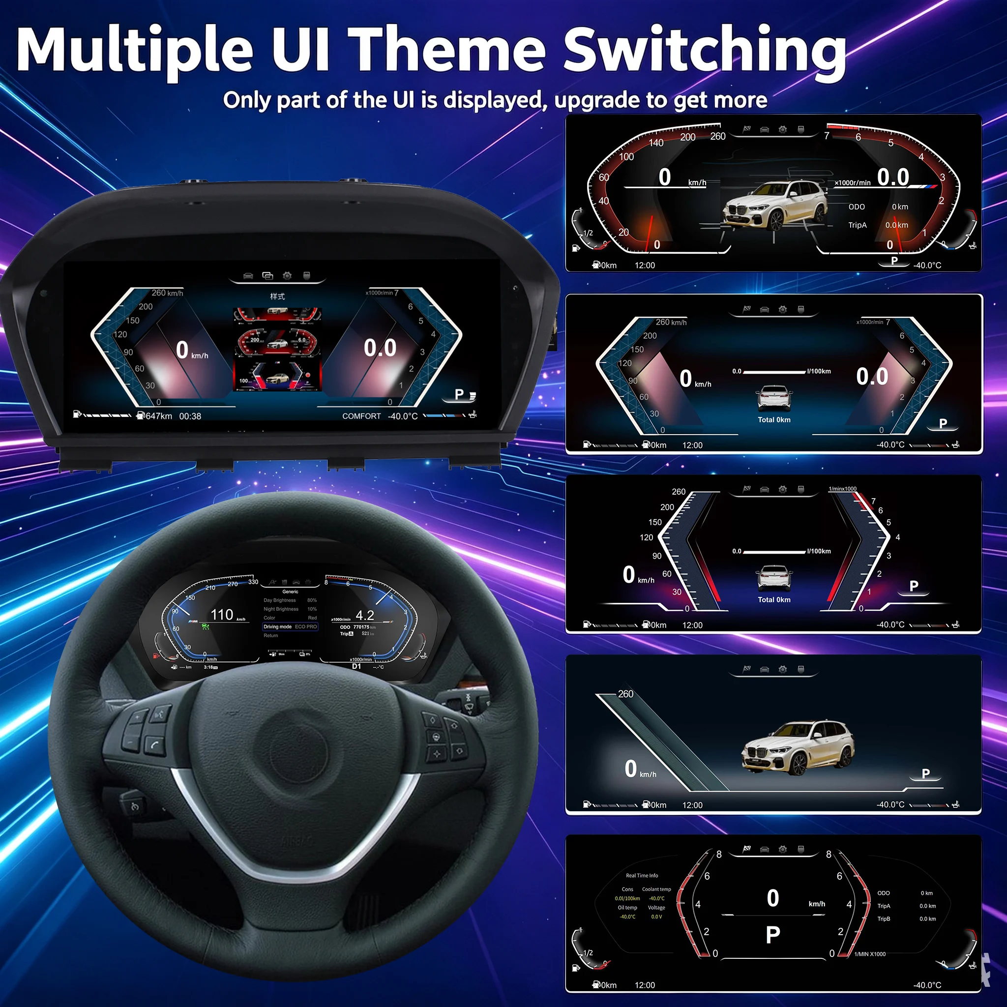 Panel de Instrumentos LCD, Cabina Virtual para BMW Serie 1 y 2, X1, X2, F20, F22, F48, F49, 2013-2022, Pantalla Digital con Velocímetro 4