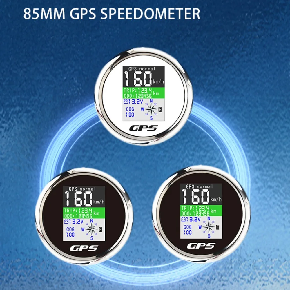 

GPS-Спидометр ODO COG, регулируемый Спидометр с GPS-антенной, водонепроницаемость, 85 мм