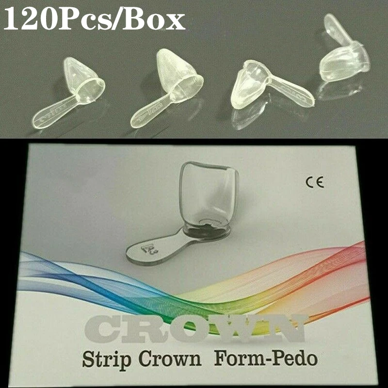 

Cesoon 96Pcs/Set Dental Crown Transparent Kids Anterior Crowns Pediatric Deciduous Strip Crown Form Teeth Whitening Matreials