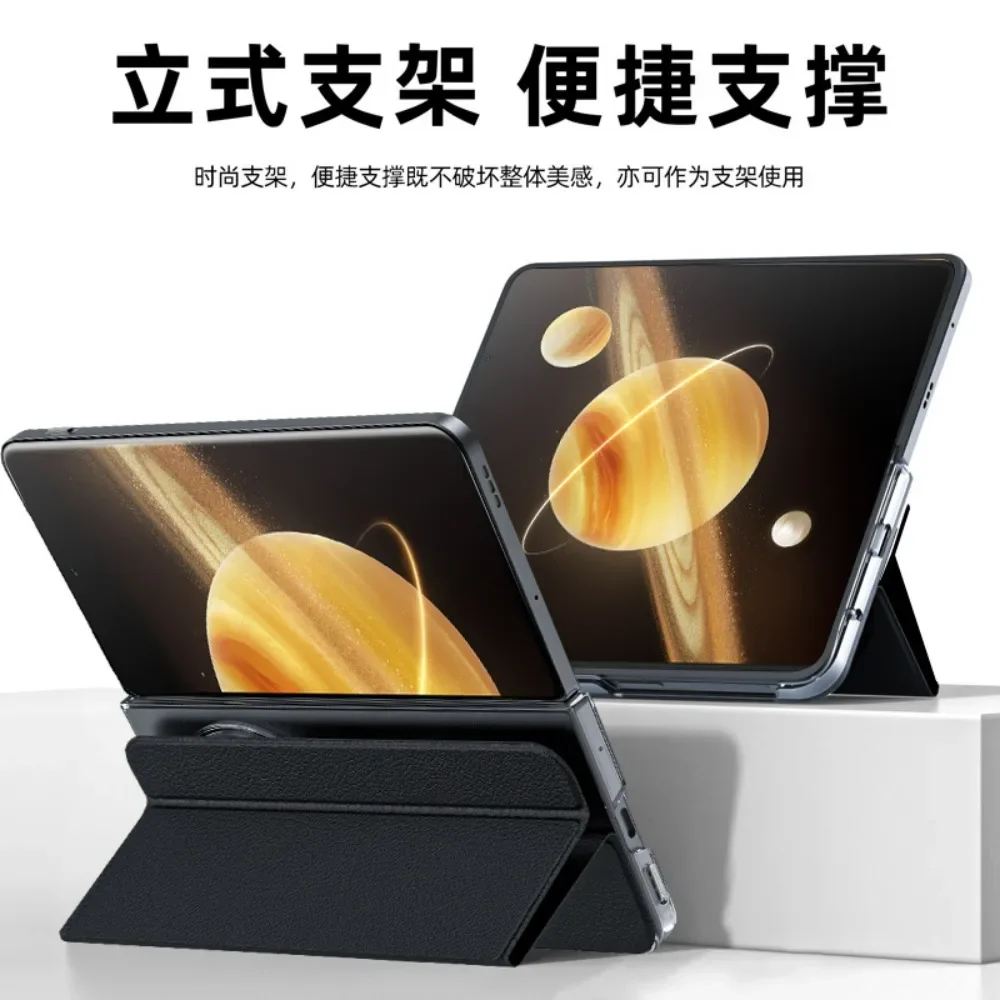 Luxury Matte Skin-Friendly Leather Flip Case - All-Inclusive Shockproof Protection with Magnetic Bracket