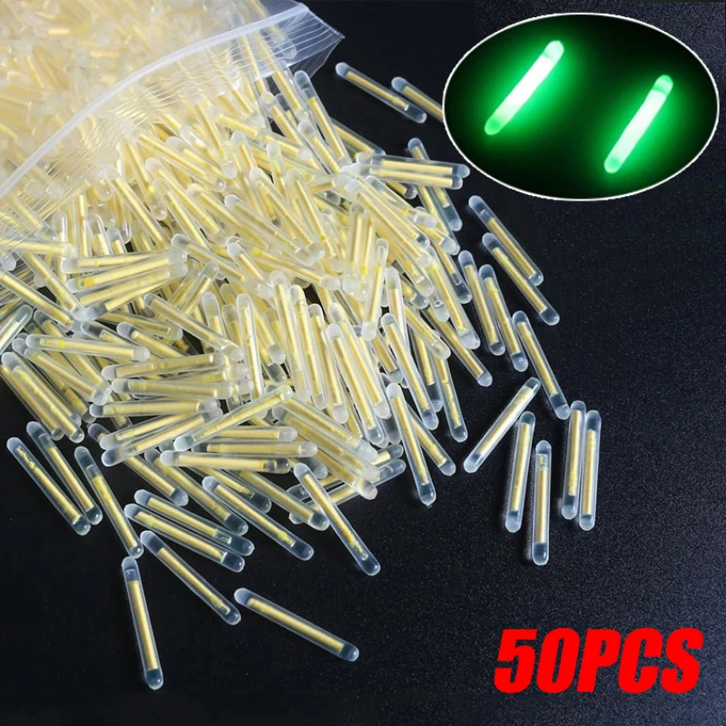  10/20/50PCS/lot 2.2-4.5mm Light Night Fishing Float Rod Lights Dark Glow Stick Fishing Accessories Fluorescent Lightstick 