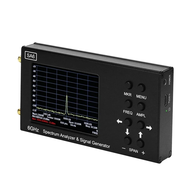 Nieuwe Sa6 6Ghz Draagbare Spectrumanalysator Signaalgenertor 3G 4G Lte Cdma Dcs Gsm Gprs Glonass