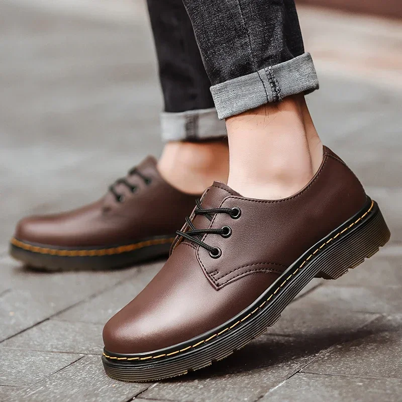 British Style Outdoor Safety Shoes Thick Bottom Oxford Shoes Lace Up Beef Tendon Outsole Work Casual safety shoes mens shoes