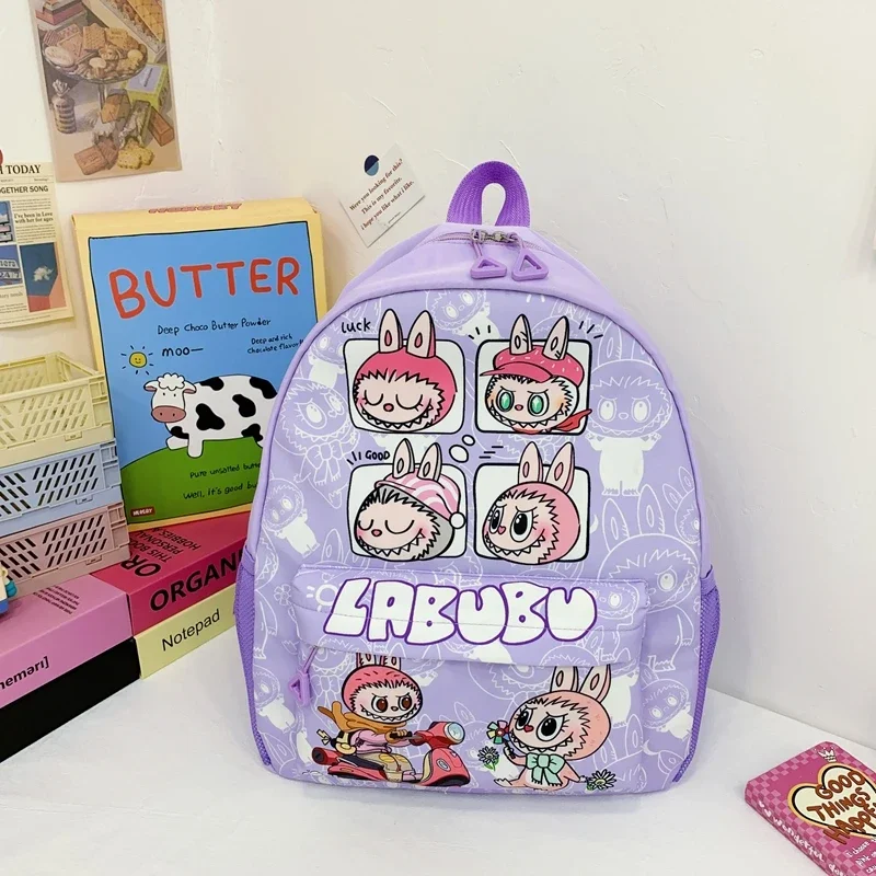 Labubu Large-Capacity Cartoon Anime Backpack – Cute Casual Nylon Schoolbag for Daily Travel & Commute 4