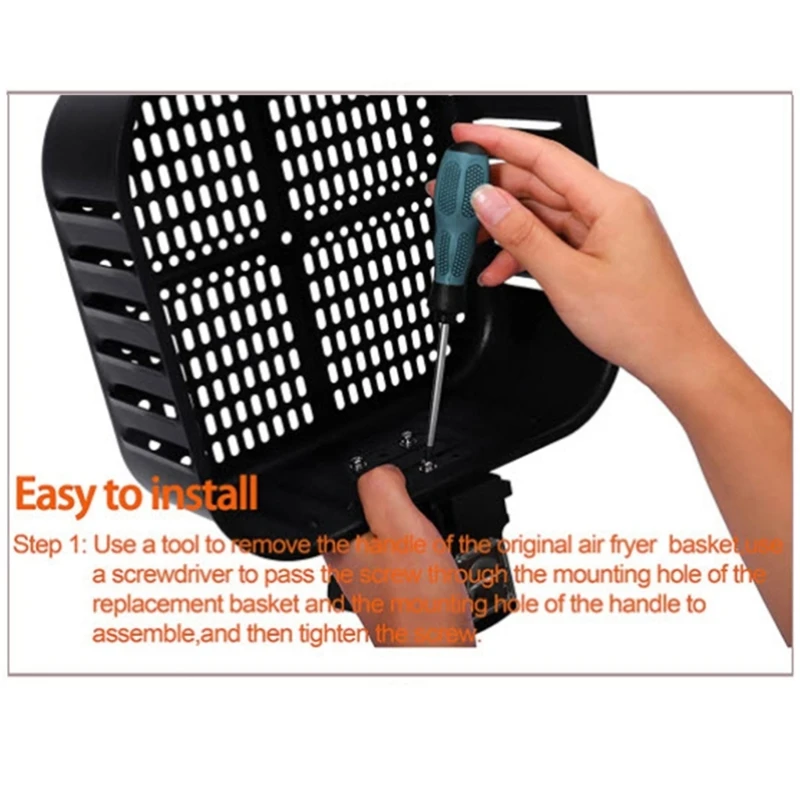KX4B Durable Air Fryer 5.8QT Basket Nonstick Replacement Basket for CP158-AFCS158AF