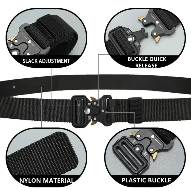 

Luxury Corps Belts Men's Function For Belt Combat Survival Compass Canvas Hunting Nylon Multi Outdoor Male Marine Army Tactical