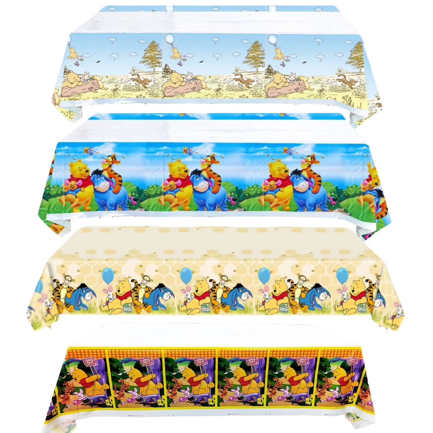 Disney Winnie the Pooh Tablecloth Disposable Tablecloth Birthday Party Supplies Party Supplies Birthday Tableware Set Baby Shower Kids Favor Party Decor