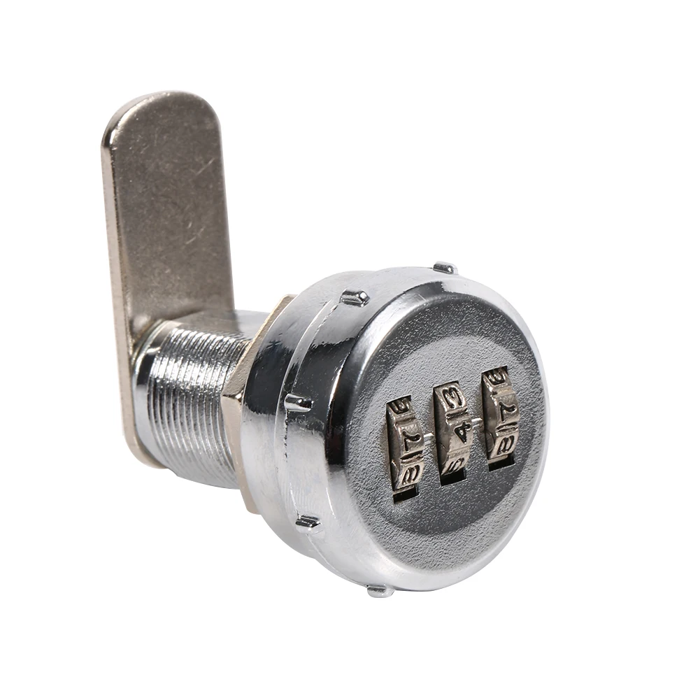 3 Digit Combination Cam Cabinet Silver Stainless Steel Convenient Password Security Coded Lock