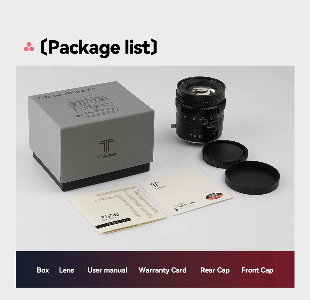 TTArtisan Tilt 50mm F1.4 Full Frame Manual Focus Lens For Sony E