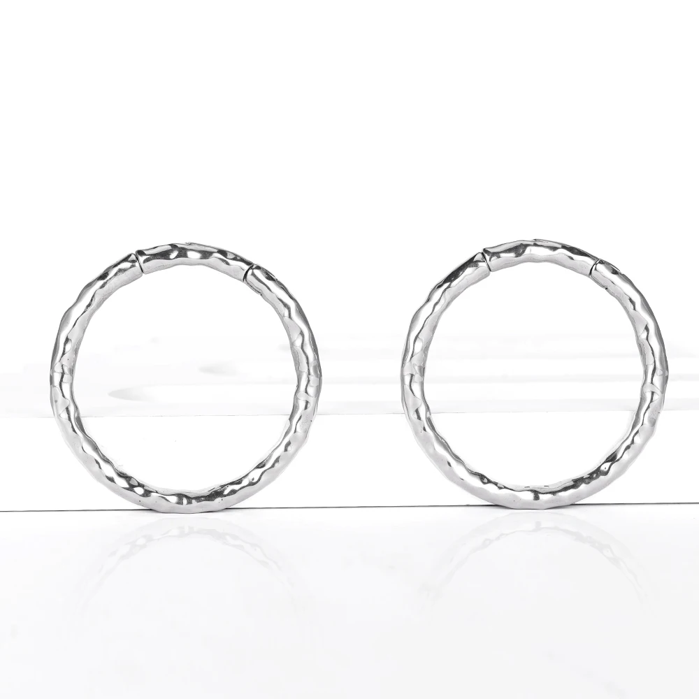 Vanku 2PC Moderinge aus chirurgischem Stahl, Ohrgewichte für gestreckte Ohren, 5 mm Ohrbügel, baumelnde, gewichtete Messgeräte, Ohrringe für Frauen – Detail 15