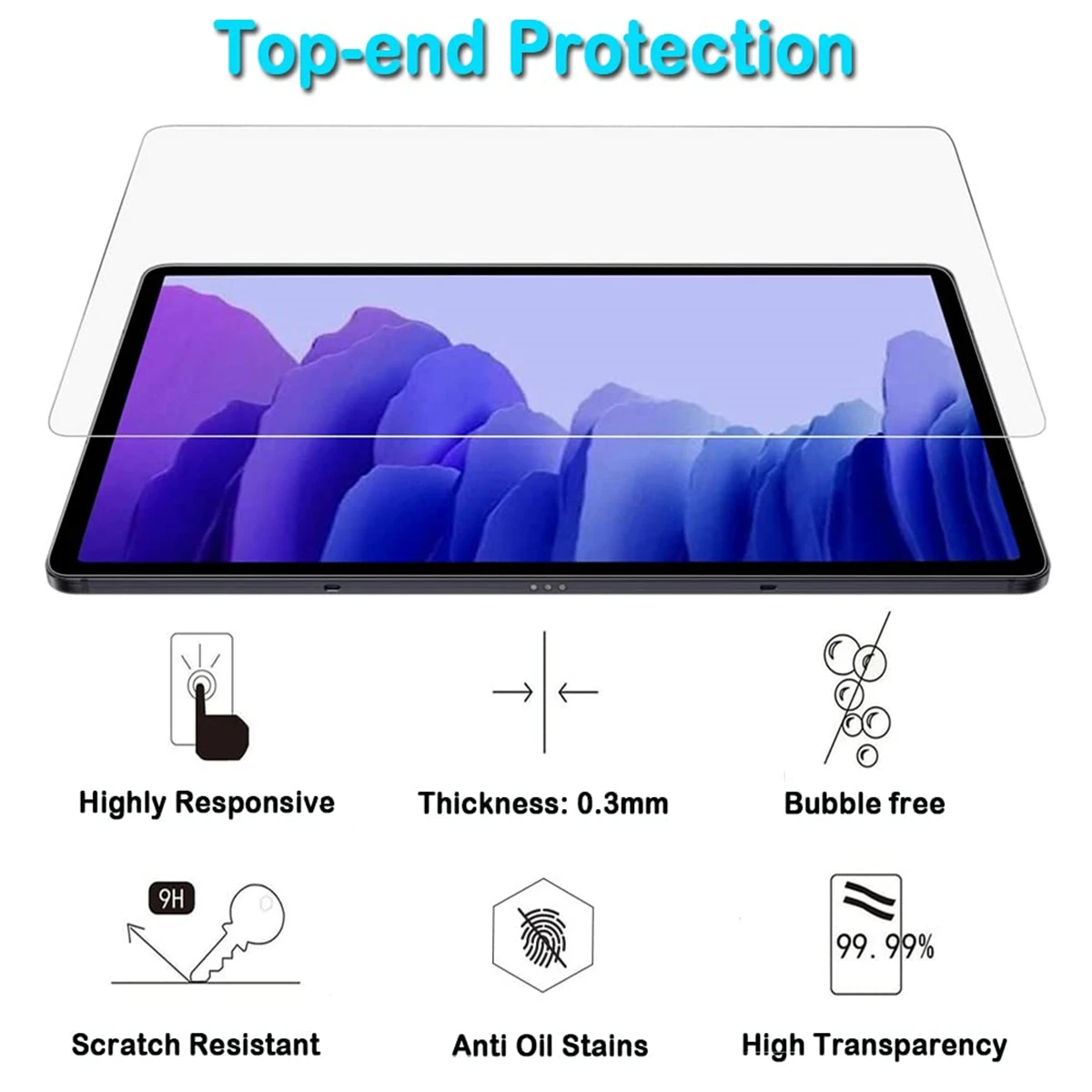 Premium 10.4-Inch Tablet Screen Protector - 9H Hardness Anti-Scratch Tempered Film