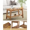 Coffee Table, Rustic Coffee Tables for Living Room, Outdoors, Home Office, Bedroom, Wood Living Room Tables wi 4