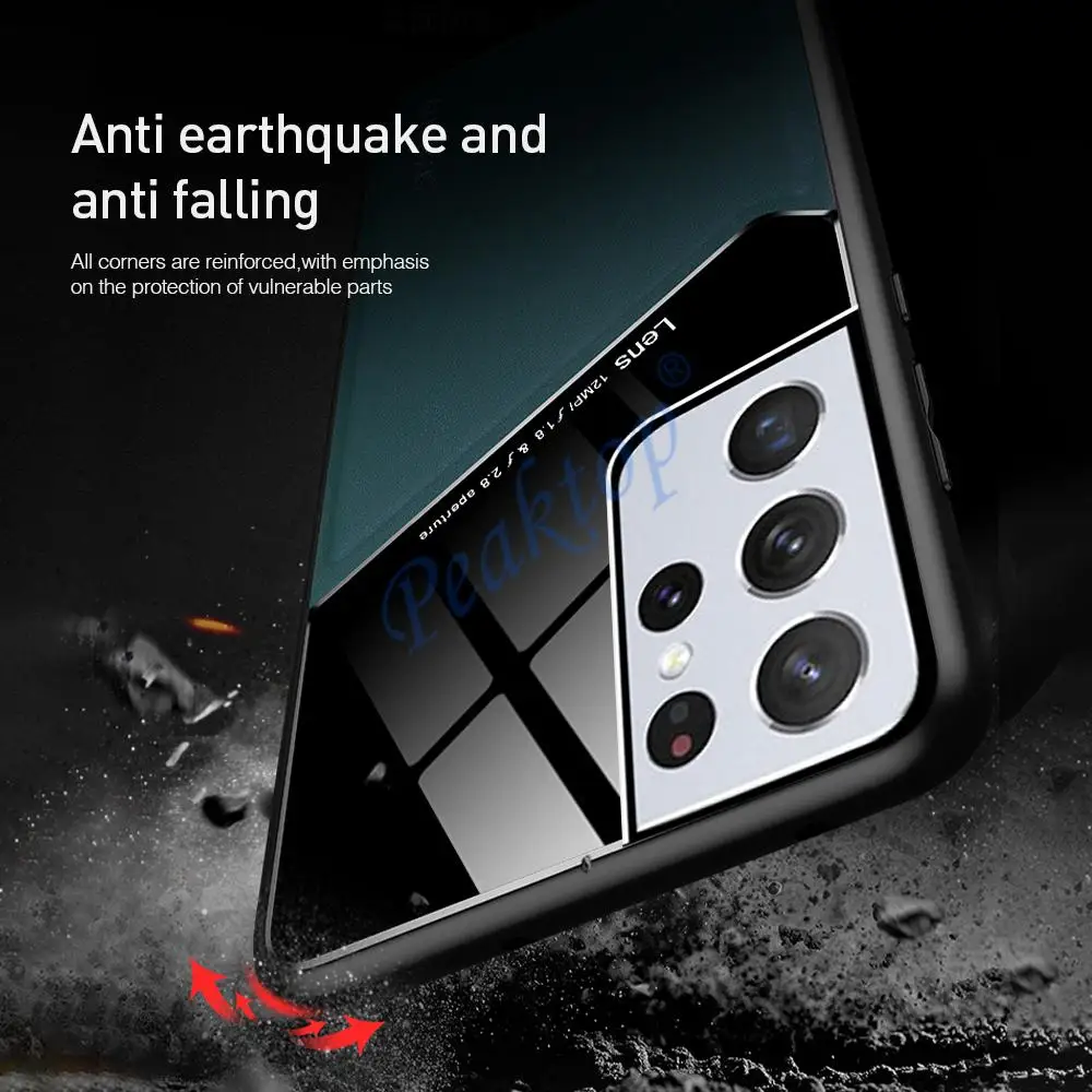s21 ultra case leather texture car magnetic holder back covers for samsung galaxy s 21 ultra plus fe soft frame shockproof coque 3
