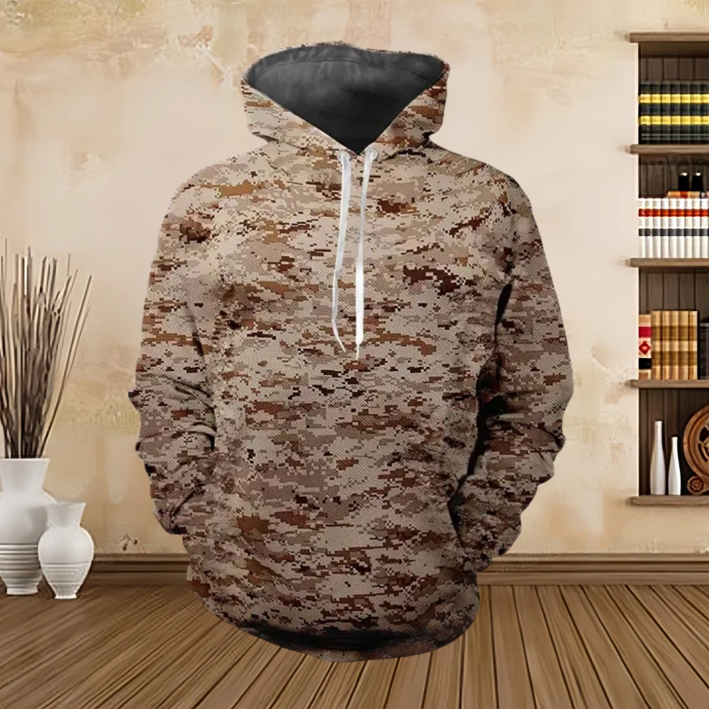 Men's hoodie camouflage military uniform 3D printing long-sleeved hoodie autumn and winter outdoor sports comfortable sweatshirt camouflage hoodie,men camo hoodie