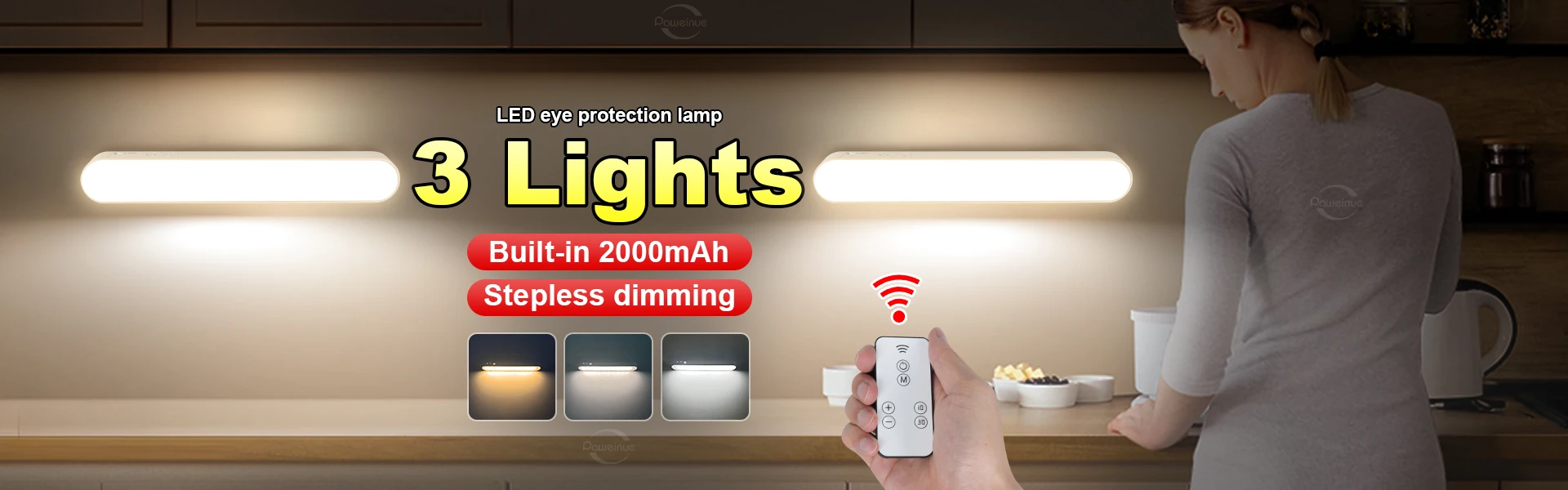 Description Picture 2 of itemLED Night Light Desk Lamp USB Rechargeable Magnetic Dimming Table Lamp Computer Study Office Reading Stand Light for Bedroom