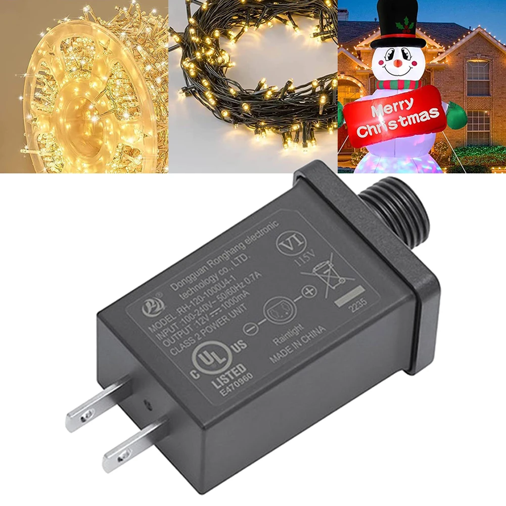 

12V Class 2 Supply LED Transformer Replacement For Inflatable Holiday Yard Decor Metal+plastic US Adapter