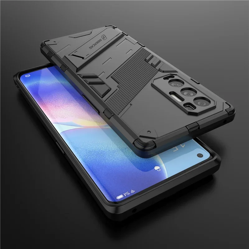 

For Oppo Reno5 Pro Plus 5G Case Cover Shockproof Silicone Bumper Stand Holder Armor Phone Back Cover Reno 5 Pro Plus Accessories