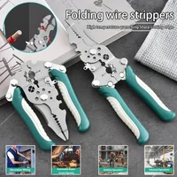 Electrical Pliers,Upgrade Folding Stylus Screwdriver Wire Stripper, Foldable Ｗire Stripper, Built-In Voltage Tester Screwdriver