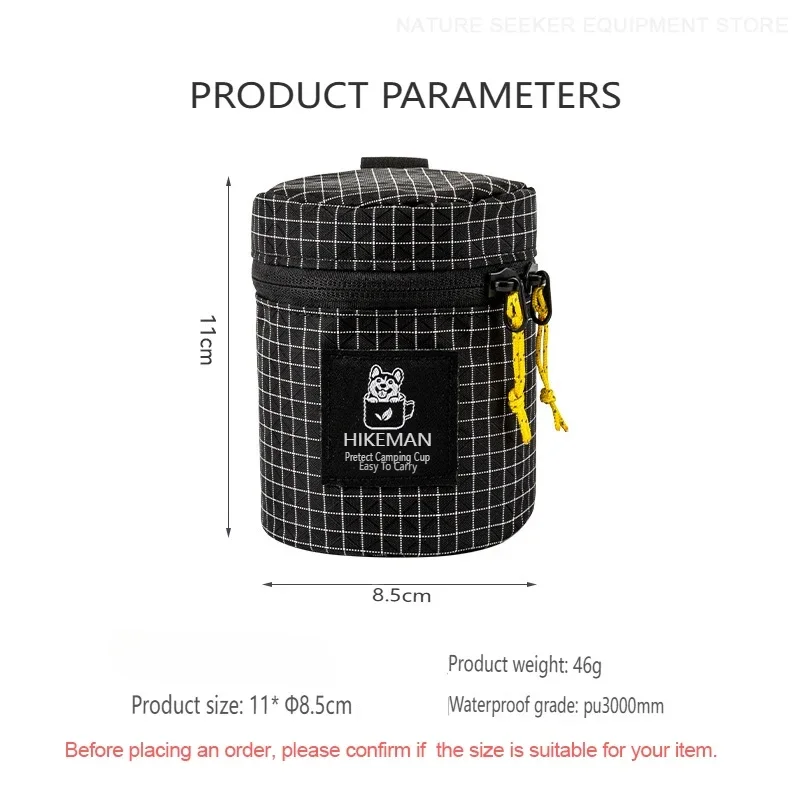 HIKEMAN Cup Storage Bag UHMWPE Fiber Waterproof Organizer Bags Outdoor Titanium Cups Protection Camping Hiking Accsesorios storage bag camping storage bag