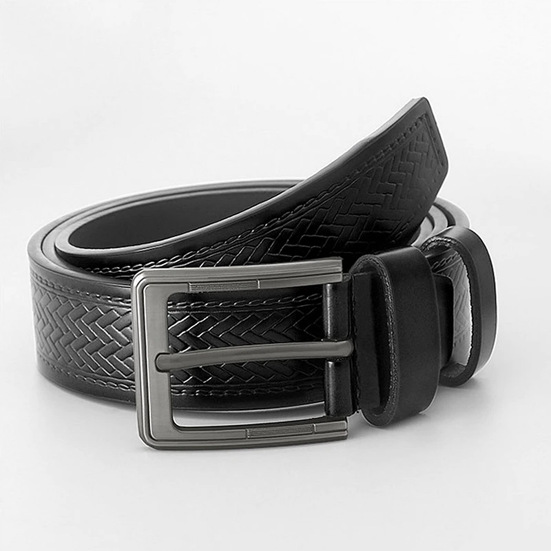 VOOTHOST Men Alloy Buckle Fashion Versatile Jeans Belt Casual Business Simple Style Black Brown Coffee Leather Waist Belt VA068_viptrois.com