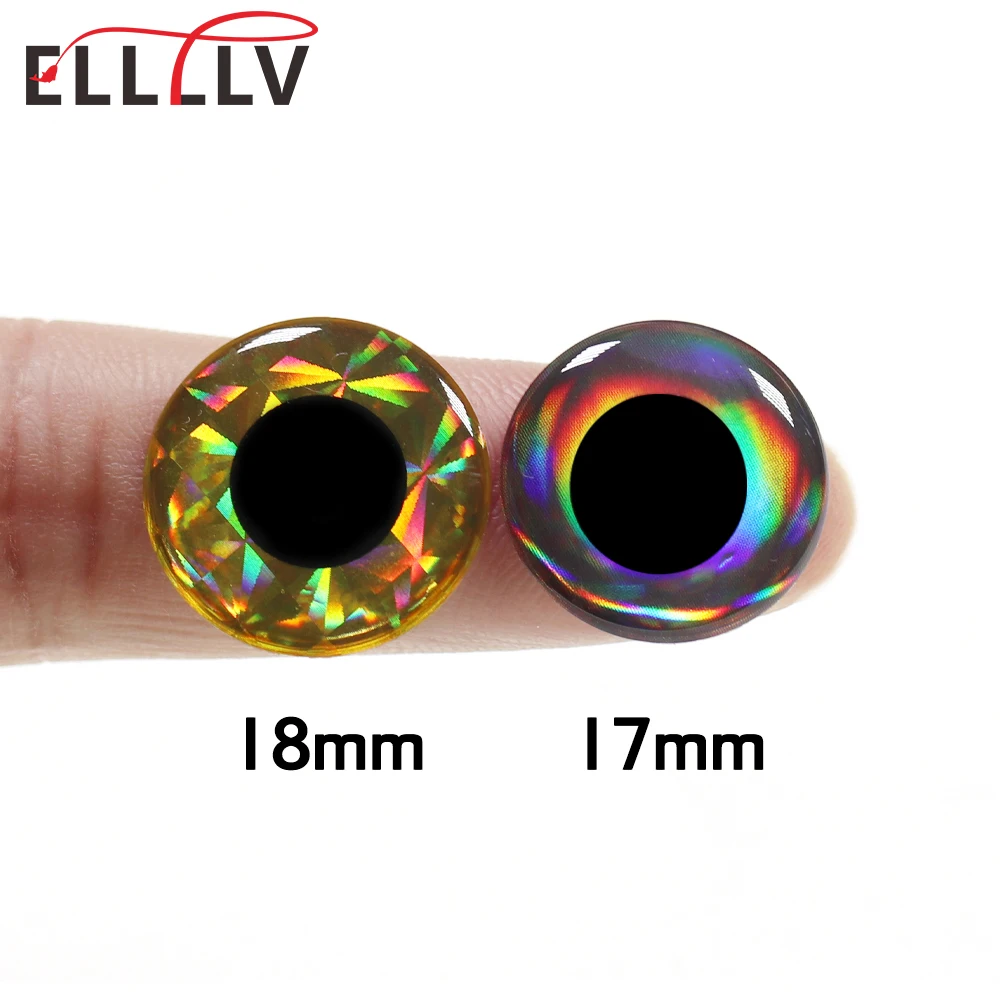 17mm 18mm Big Size 3D Holographic Eyes for Fishing Lure Making Saltwater Flies Tying Jigs Craft Dolls 50pcs/100pcs fishing lure