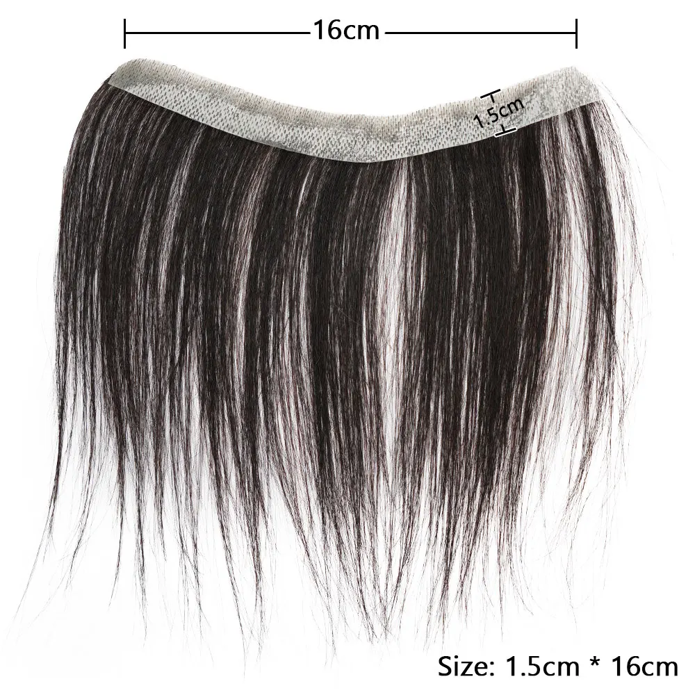 Invisible Hairline Forehead Biological Scalp Patch Skin PU With Tapes Brazilian Natural Human Hair Pieces For Baldness Thin Hair