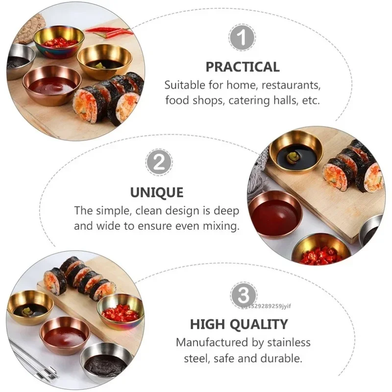 Stainless Steel Sauce and Spice Dishes Set - Specialty Tableware Collection