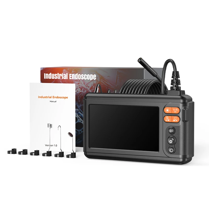 디지털 산업용 내시경 C50 듀얼 렌즈 5m 미터 파이프 배관 하수구 검사 내시경 IP68 2000mAh 산업용 내시경