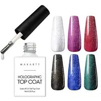 Makartt Glitter Top Coat 10ML, High Gloss Shiny Long Lasting Top Gel for Clear Nail Gel and Acrylic Nails  DIY Supplies 1