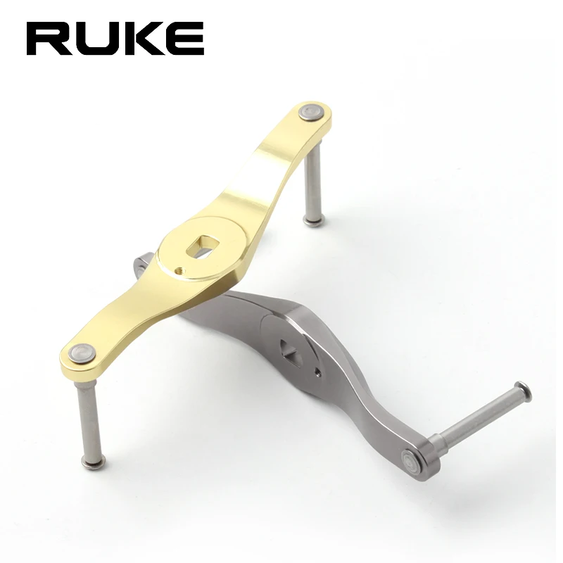 RUKE 1pc Fishing Reel Handle Alloy Aluminum Materials Fishing Rocker For S CQ Length 105mm Hole Size 8X5mmFishing Reel Accessory