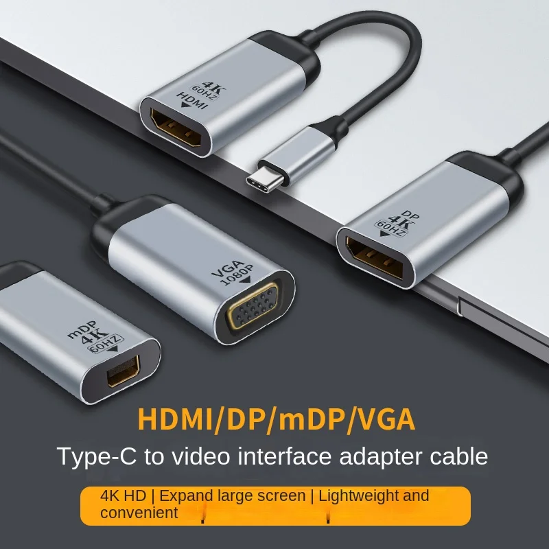 4K USB C к VGA/DP/HDM1-compatible/Mini DP Cable адаптер Thunderbolt UHD Type-C HDM1