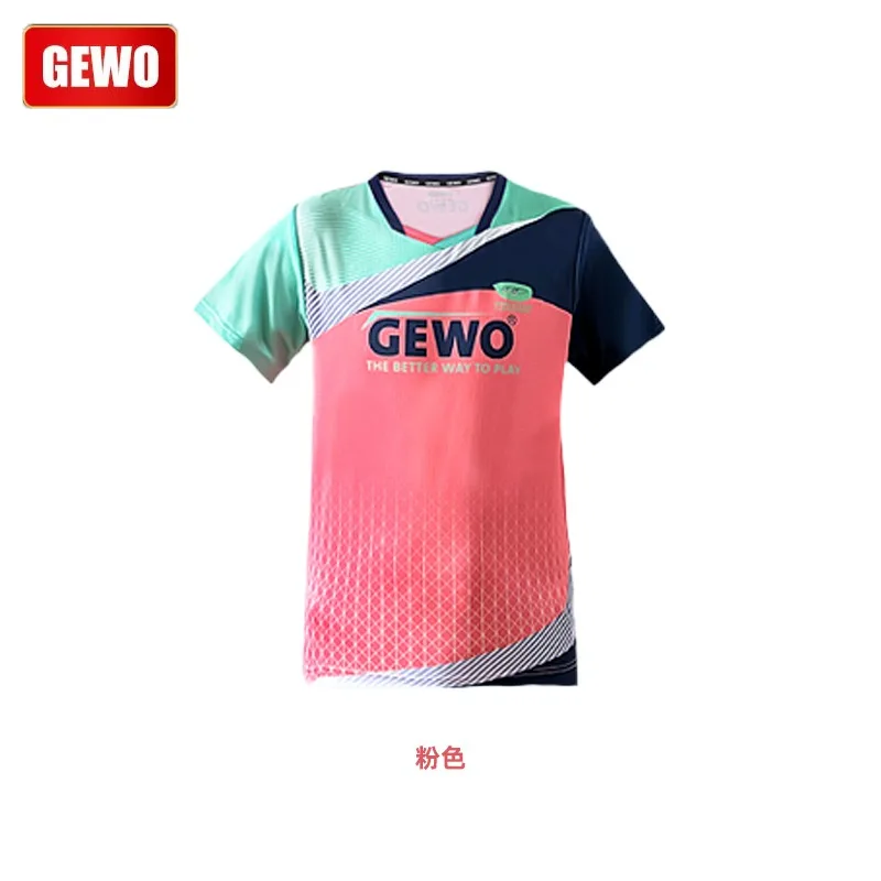 GEWO Table Tennis Jersey Short Sleeved Breathable Sweat Absorbing Quick Drying Fabric Training Competition Unisex Sports T-shirt