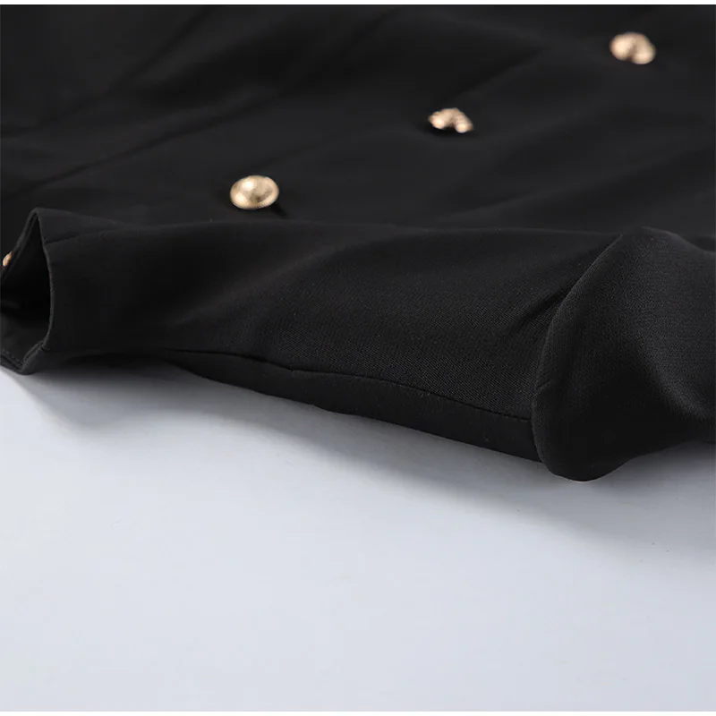 Frauen Rock Anzug Chic Revers Einreiher Volle Hülse Mäntel Lose Taille Mini Röcke Set Weibliche Frau Party Abend Outfits – Detail 16