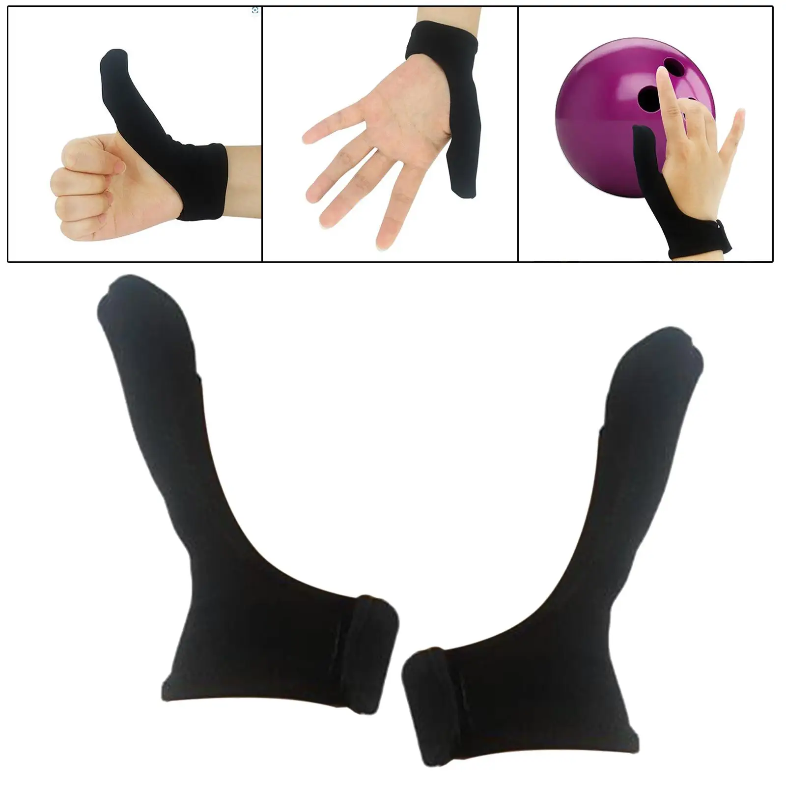 Bowling Glove Bowling Thumb Right Left Hand Grip Protection Gear for Ball Sports