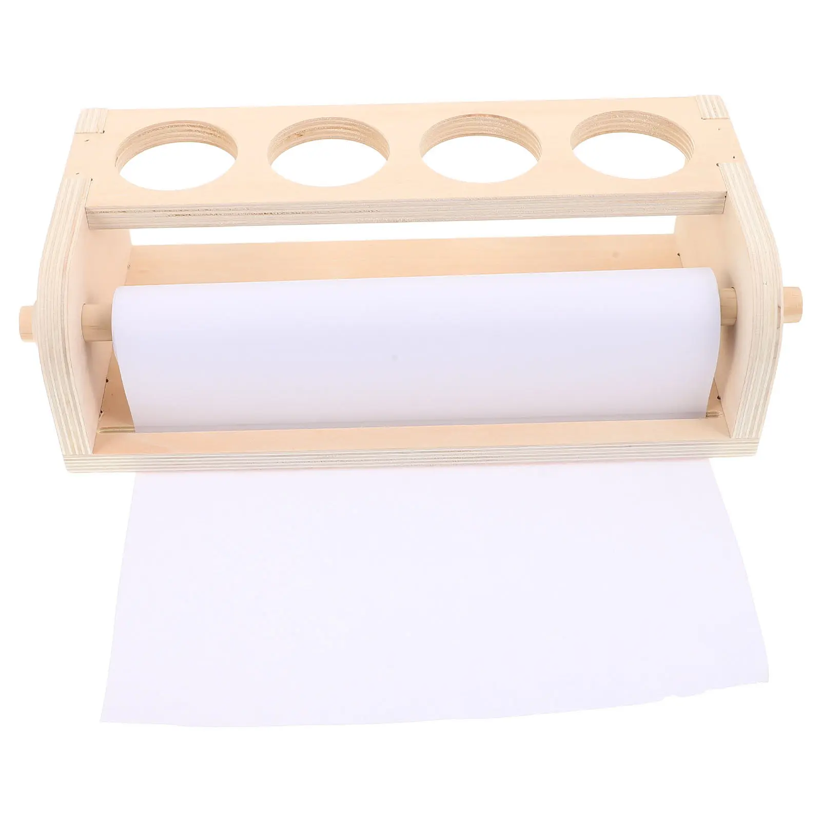 어린이 나무 아트 이젤 종이 롤 디스펜서 500x29cm 가정 교실 창의적인 그림 그리기를 위한 컴팩트 탁상용 페인팅 스탠드