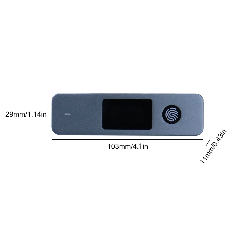SSD 인클로저 10Gbps 솔리드 스테이트 디스크 박스 M-Key B+M 키 SSD 하드 드라이브 케이스 비주얼 지문 암호화 (2230 2242 2280 SSD 호환)