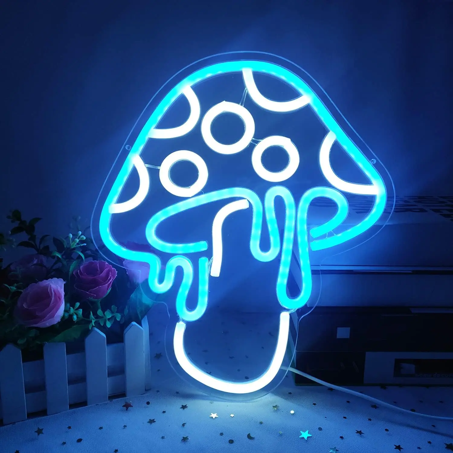 

Mushroom Neon Sign Dimmable Led Light Cute Mushroom Night Light 3d Wall Art Signs For Wall Game Room Bedroom Decor Holiday Gift