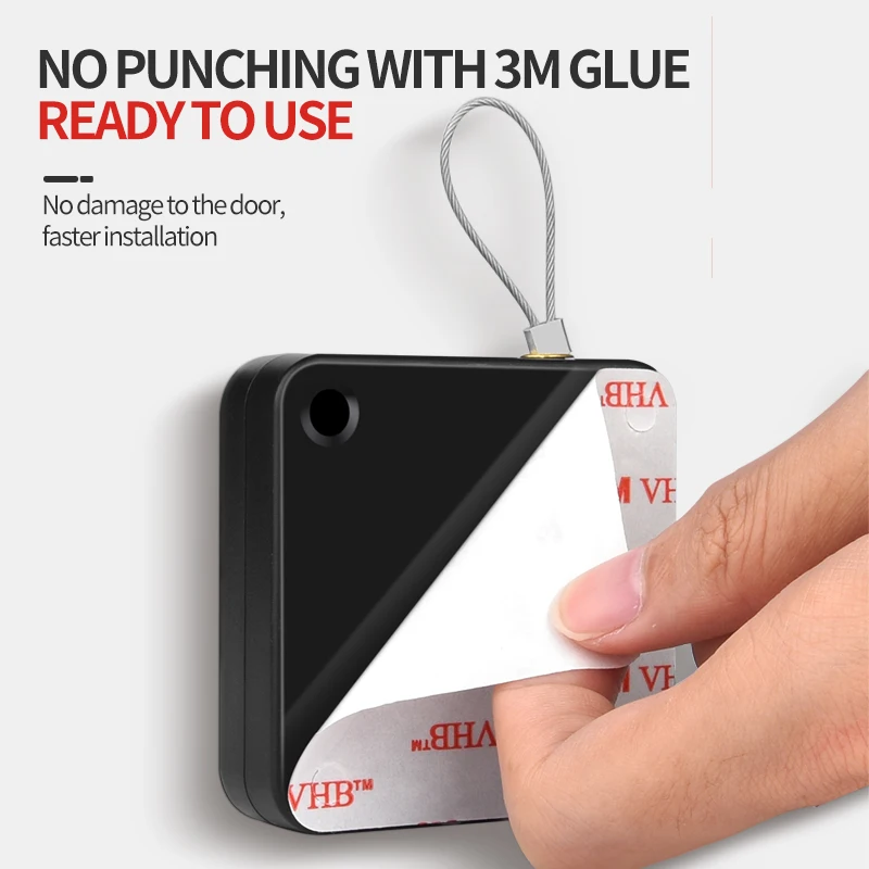 Door closer multifunctional no-punch automatic door closer for drawers Raw rope door no-punch automatic