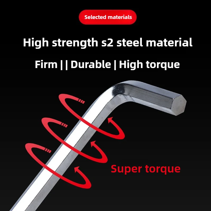 8Pcs Sets High Quality Short/Long Style Flat Head Hex Screw L-type Hand Tools New Nickel Plated Hardened Steel Allen Key Wrench